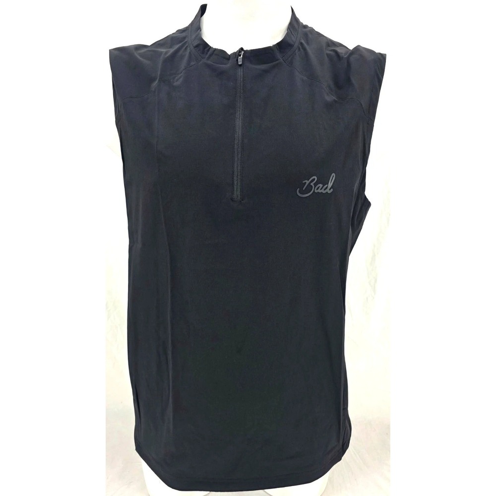 NEW Bad Birdie Bad Elements LW Vest Black Mens M Quarter Zip Lightweight Golf